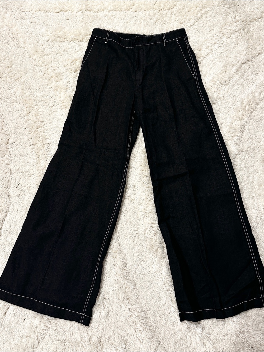 Madewell Zoe Linen Relaxed Wide Pant